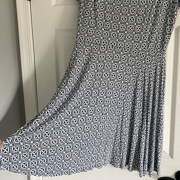 Teal and white Loft dress - Picture 3 of 7